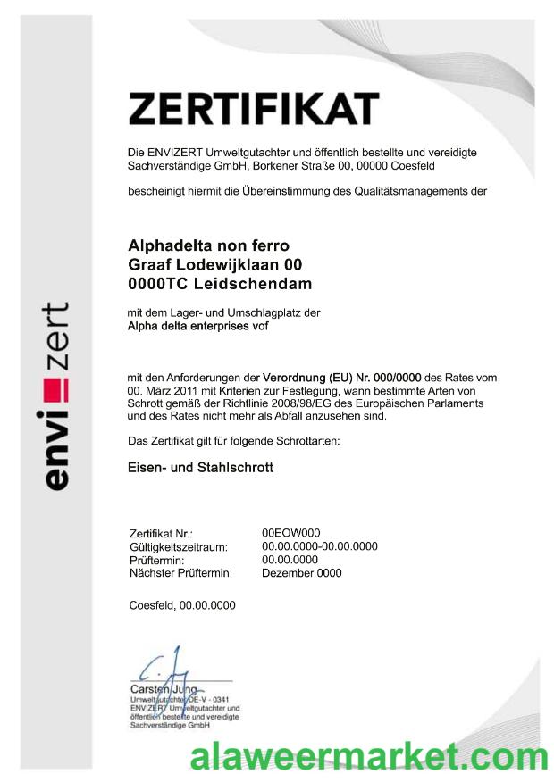 Germany Envizert GmbH zertifikat certificate